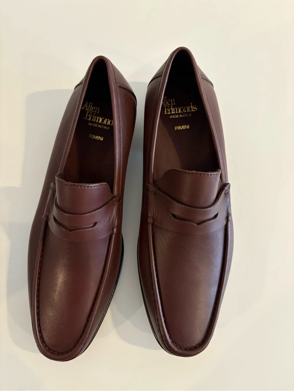 Allen Edmonds || Rimini Penny Loafers Leather Dress Shoes Brown 10.5